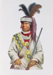 Halpatter-Micco vagy Billy Bowlegs, a Seminole Chief, 1825 körül, illusztráció a „The Indian Tribes of North America, Vol.2”, Thomas L. McKenney és James Hall, pub. írta John Grant